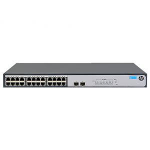 HPE 1420-24G-2SFP Switch - switch - 24 ports - unmanaged - desktop, rack-mountable
