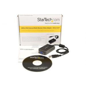 STARTECH USB TO VGA MULTI MONITOR EXTERNAL VIDEO ADAPTER EXTERNAL VIDEO ADAPTER - 16 MB - GREY