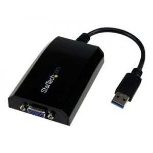 STARTECH USB 3.0 TO VGA EXTERNAL VIDEO CARD MULTI MONITOR ADAPTER EXTERNAL VIDEO ADAPTER - DISPLAYLINK DL-3100N - 512 MB - BLACK